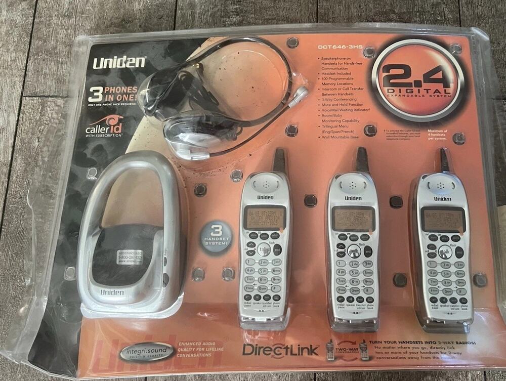 Uniden DCT646-3HS Cordless Phone Set Sealed